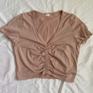 Scrunch front crop-tee